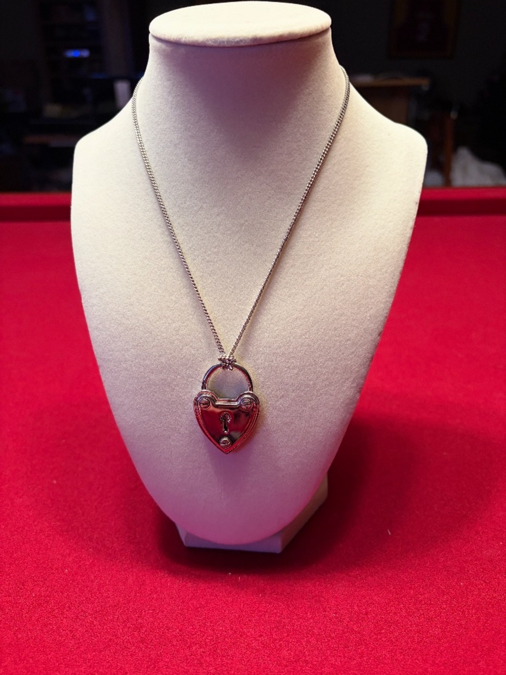Vintage Y2K Juicy Couture Heart Padlock Necklace Totally Secure Couture